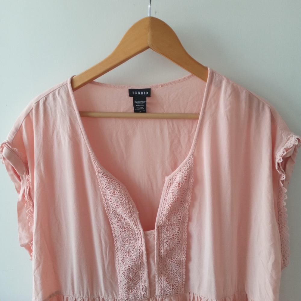 Torrid 2X Dolman Tiered Babydoll Top - Picture 5 of 10